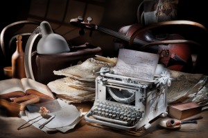 Still Life With Typing Machine And Cello